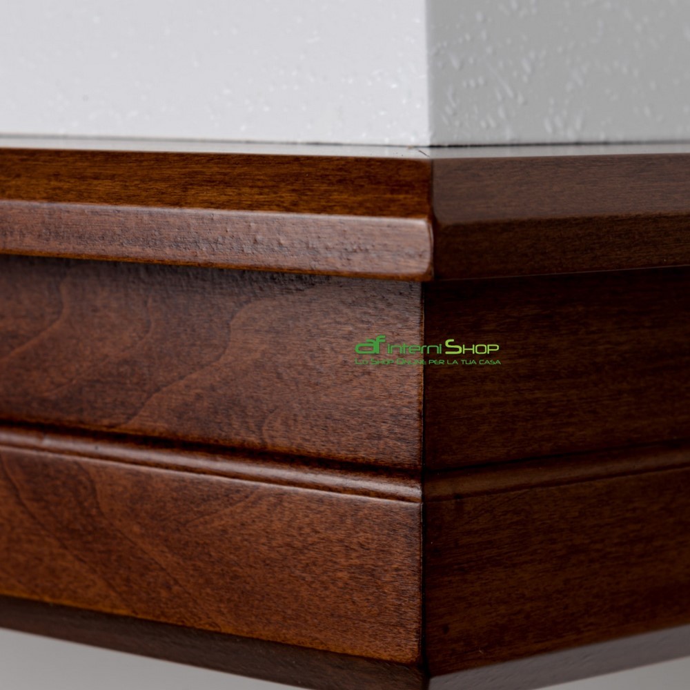 Acquista online Cappa classica STOCK angolo 105 legno Toulipie colore noce scuro, cono bianco motore Faber Coppari